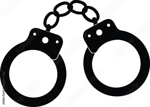  police handcuffs silhouette vector art