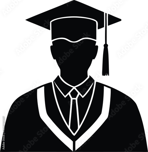  graduation student silhouette vector art
