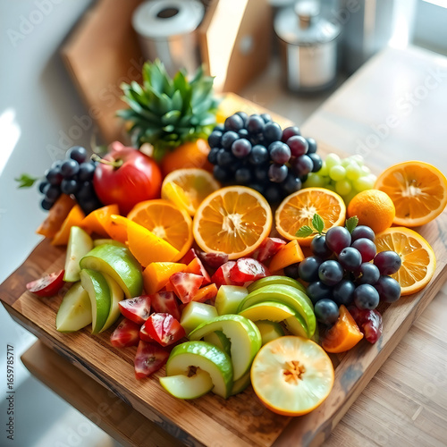 High angle view of a vibrant assortment of freshly