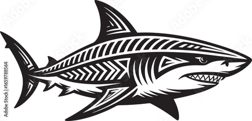 powerful shark Tribal shark illustration silhouette royalty free stock photos premium quality