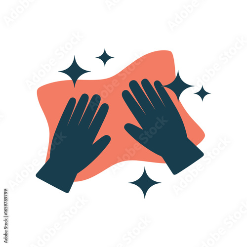 Cleaning Hands with Cloth