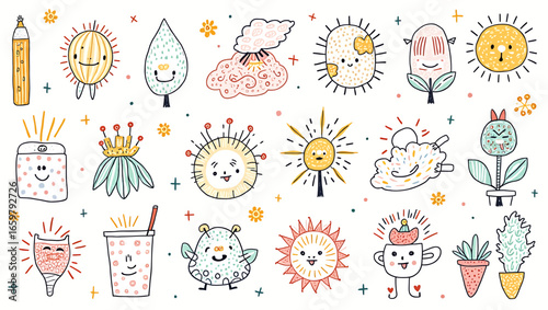 seamless pattern with funny animals