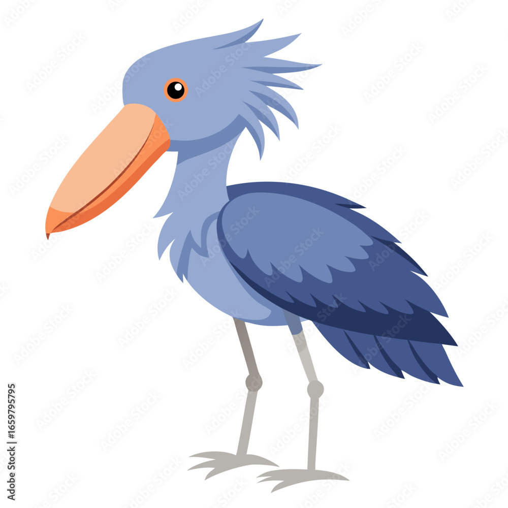 Fototapeta premium blue heron cartoon
