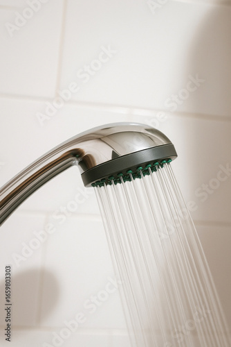 Water flowing into a shower