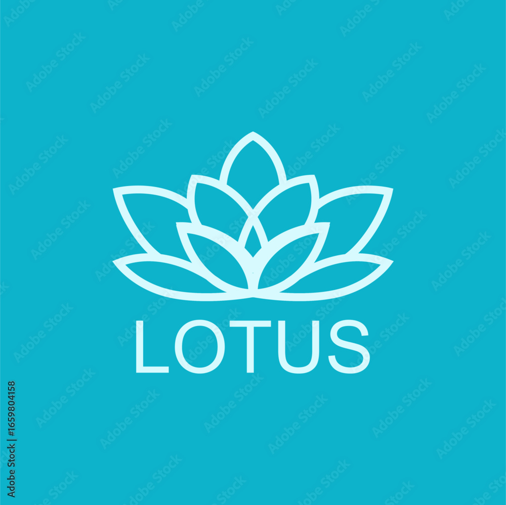 Fototapeta premium Lotus Flower Beauty Wellness Yoga Community Logo Template