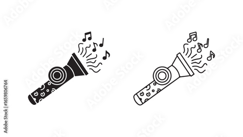 Clarinet musical instrument with transparent background