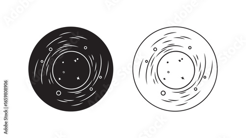 Cosmic disc with stars and rings