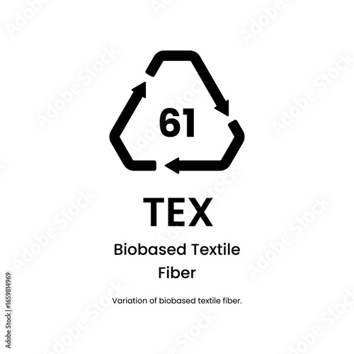 Biobased Textile Fiber 61 recycling icon