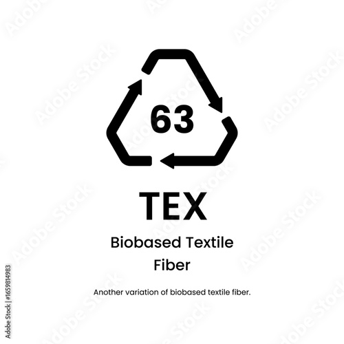 Biobased Textile Fiber 63 recycling icon