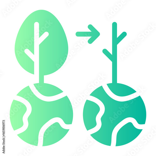 deforestation gradient icon