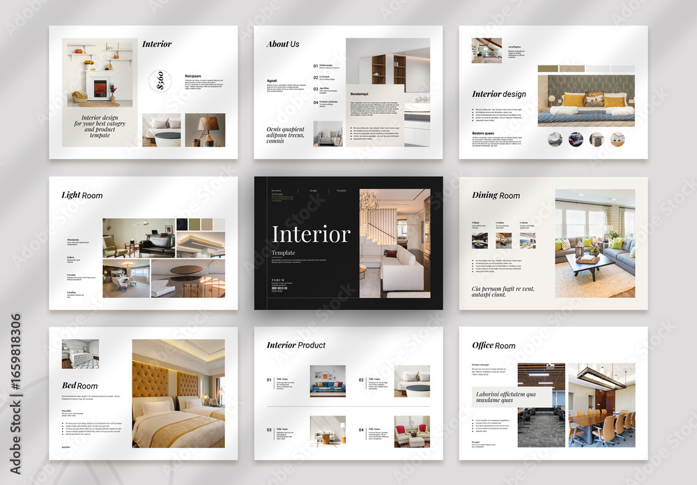 Interior Brochure Landscape Template Stock Template | Adobe Stock