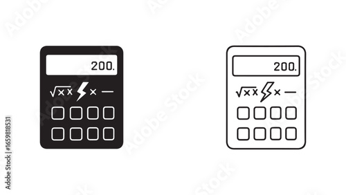 Calculator icon with transparent background