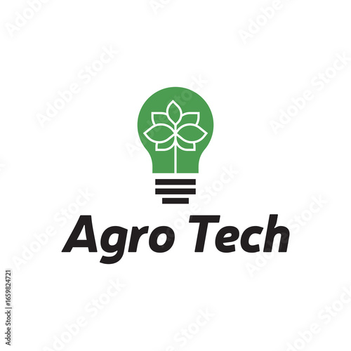 Agro Tech Symbol Incorporating Leaf Illustration