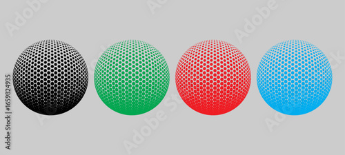 CMYK dot pattern. Halftone dotted prepress color ink texture.