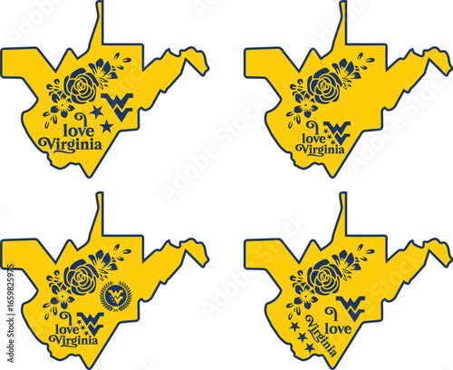 West Virginia best vector, Clipart, Silhouette, Vector, icons, illustration, design.