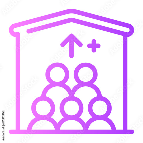 overpopulation gradient icon