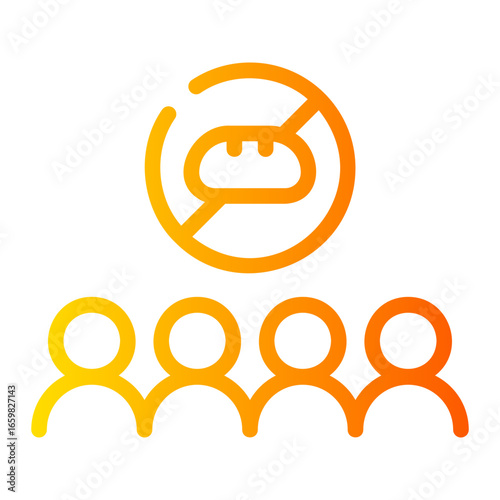 overpopulation gradient icon