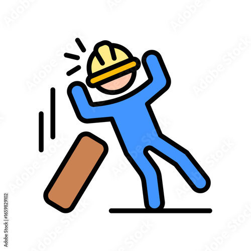 Near Miss lineal color icon