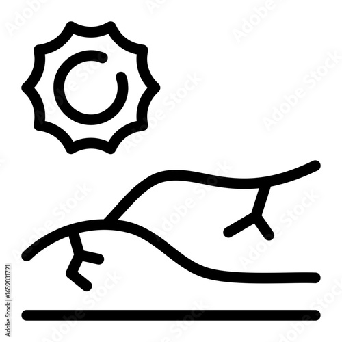 global warming line icon