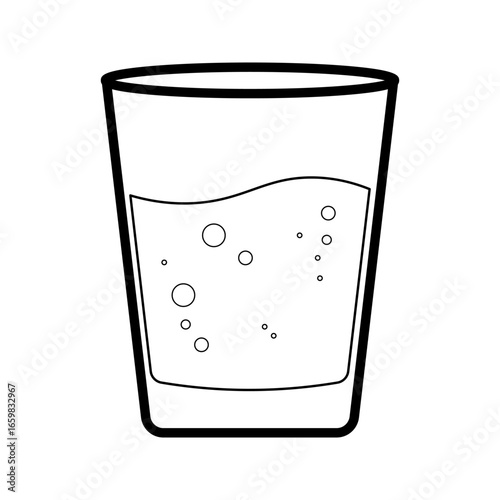soda water icon on white background