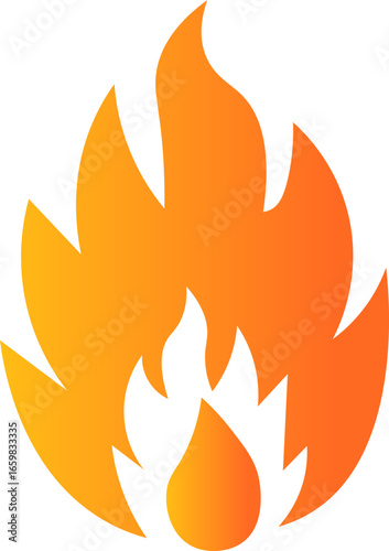 Flame Icons, Flame Vector Icon. Simple flat burning fire silhouette collection. Hot energy symbol for graphic design, Vector Illustration