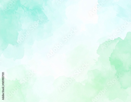 Clean and refreshing watercolor wellness video background with mint green and white tones
