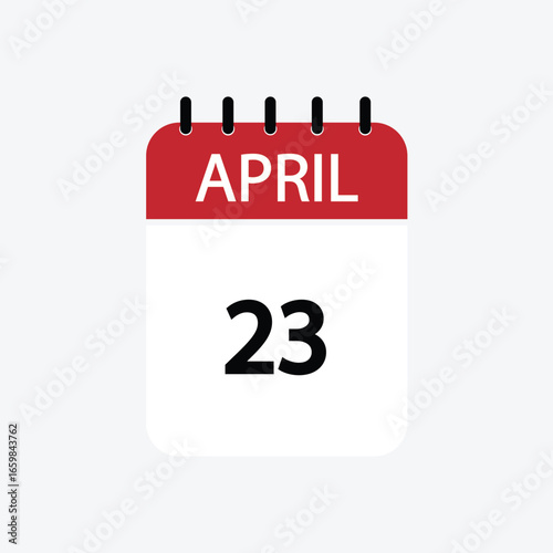 23 april calendar april calendar vector illustration