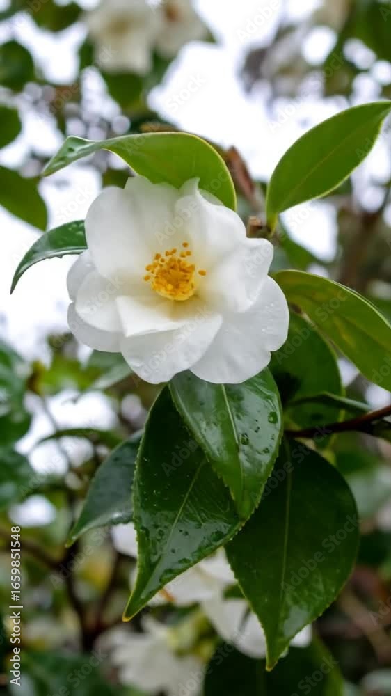 Beautiful white camellia blossom Beautiful white camellia blossom