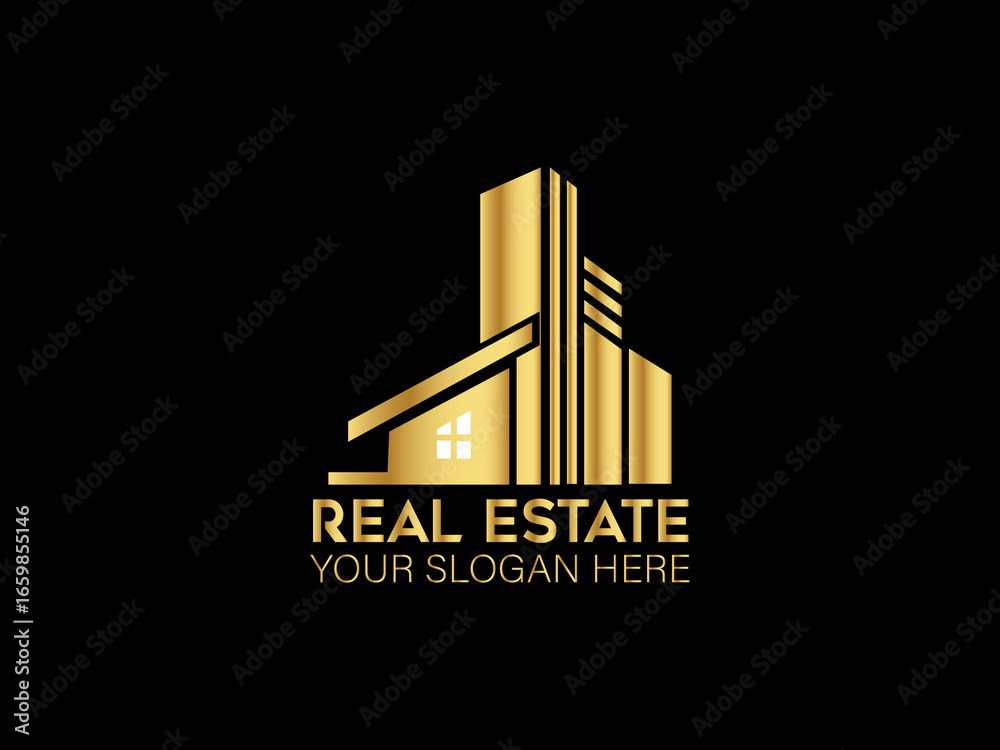 Obraz premium Luxury Building, home, real estate logo design