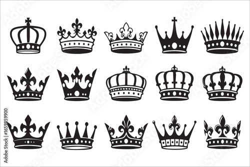 Elegant royal crown designs collection images silhouette