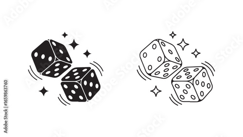 Dice rolling game with transparent background