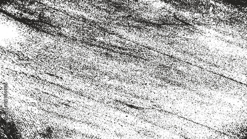 Black and white grunge texture background., Distressed vector texture overlay for design., Abstract artistic painted surface with grit
