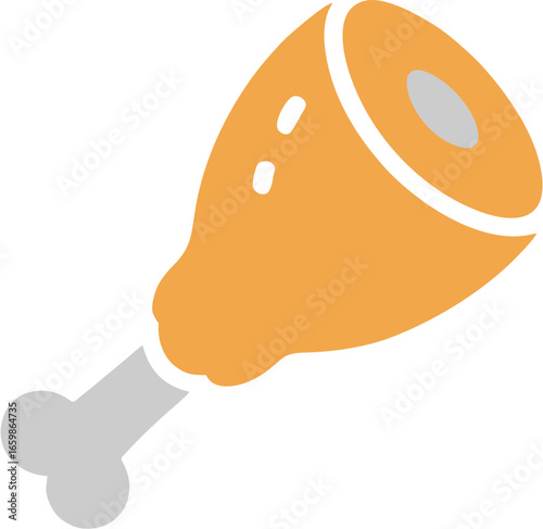 Delicious Roasted Chicken Leg icon, Vector Art for Food and Dining Concepts