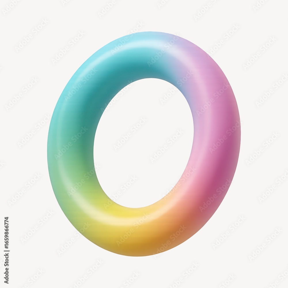 Colorful gradient 3D donut Colorful gradient 3D donut