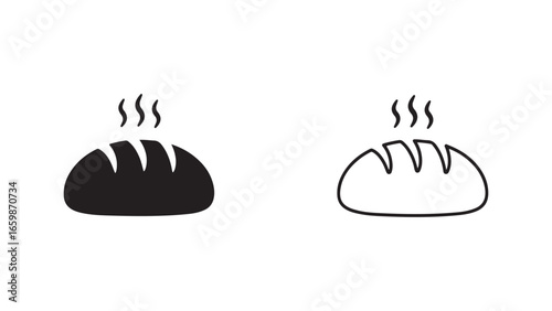 Fresh baked bread with transparent background