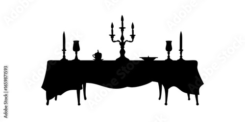 Elegant Dinner Table Silhouette