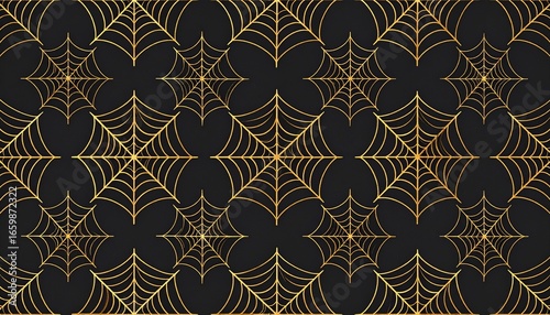 seamless pattern with spiderweb elements