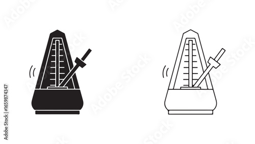 Metronome musical instrument with transparent background