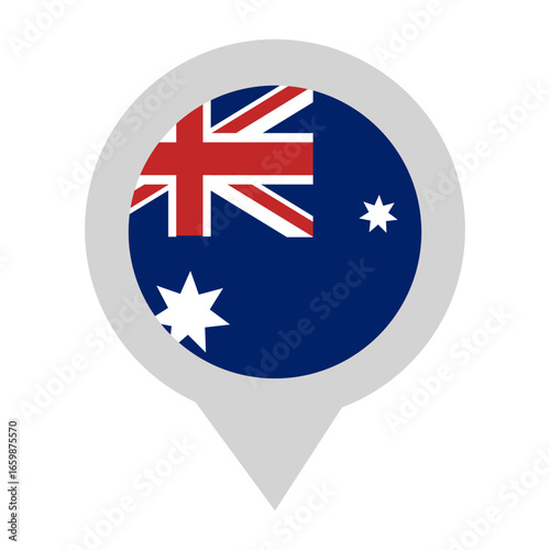 Free Download Australia flag location icon vector - GFXLoad