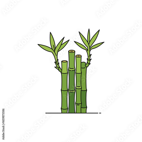 lucky bamboo stalks with green leaves for indoor decor adding feng shui symbolizing good fortune suitable for zen gardens and desktop decorations.