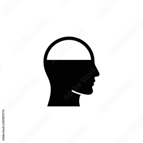 mindful breathing encouraging relaxation depicted as filling a head silhouette representing stress relief and mental wellbeing perfect for wellness websites