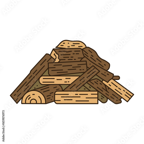 pile of firewood logs neatly stacked for a cozy campfire or home heating evoking rustic charm and sustainable wood fuel perfect for nature blog backgrounds