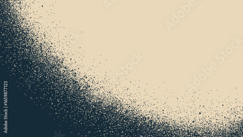 A gradient of dark specks fading into light beige creating a textured abstract background design element