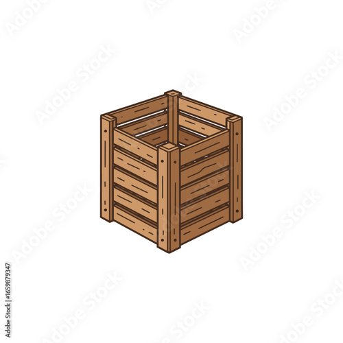 wooden compost bin for organic waste recycling a sustainable garden system encouraging growth made for composting enriching soil suitable for eco-friendly gardening