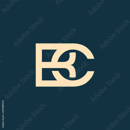 bc letters logo vector simple modern