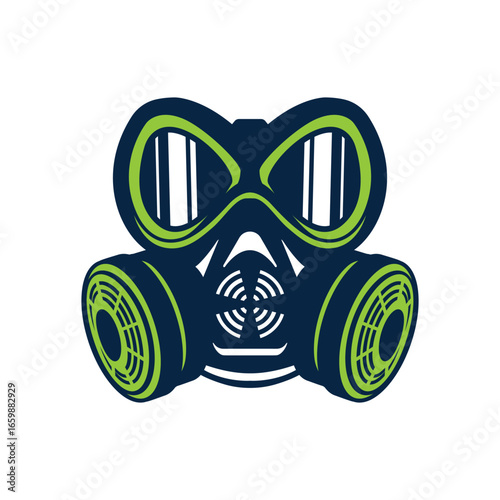 gas mask abstract logo modern style 