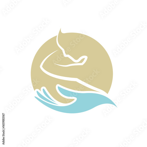 massage abstract logo modern style