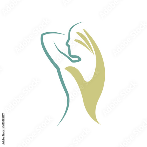 massage abstract logo modern style