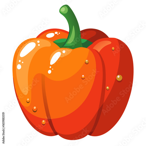 red pepper on a white background