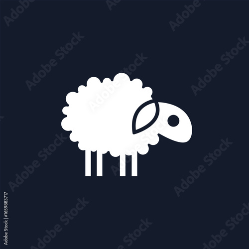 sheep abstract logo modern style